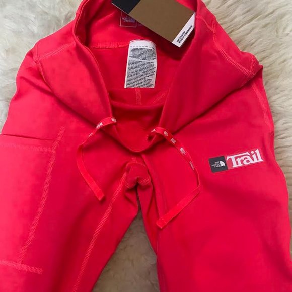 NWT $85 THE NORTH FACE Women XS Capri Leggings Tights Running Gym Yoga NEON PINK - Picture 13 of 15